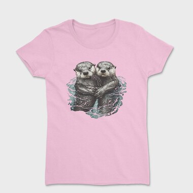 Otters Swimming, Women's T-Shirt