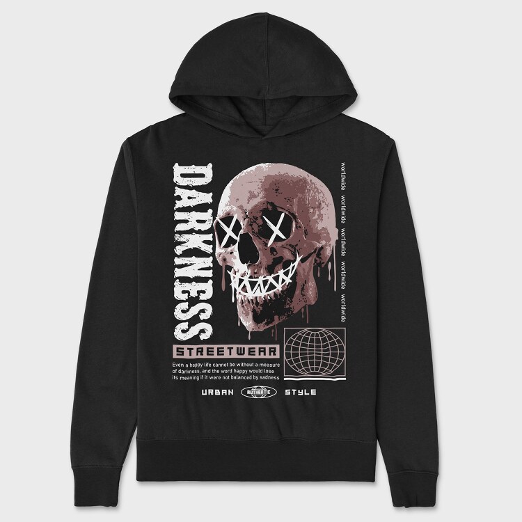 Darkness Skull, Unisex Men's Hoodie