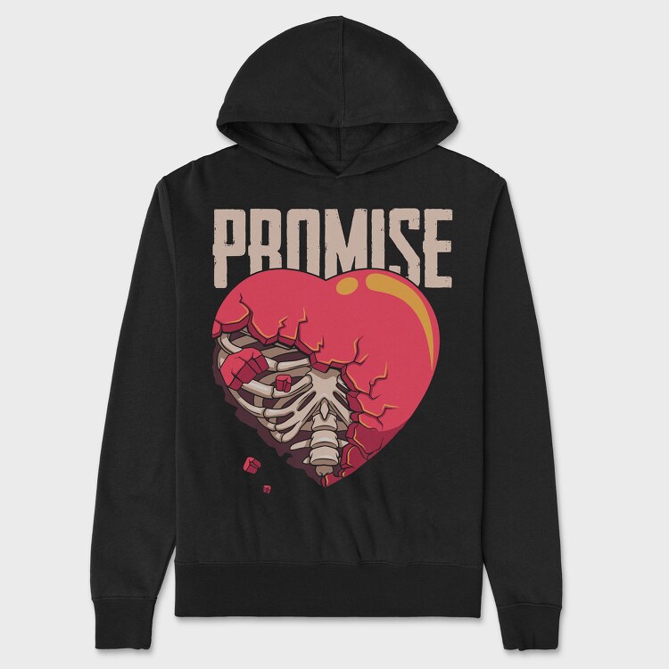 Promise Heart Skeleton, Unisex Men's Hoodie