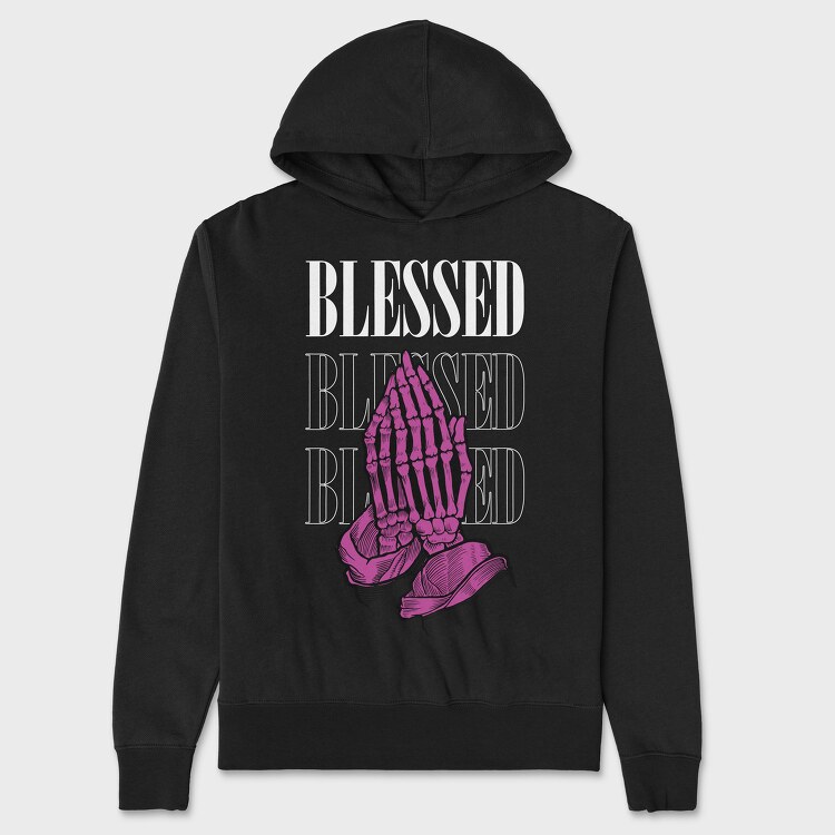Blessed Skeleton Hands, Unisex Men's Hoodie