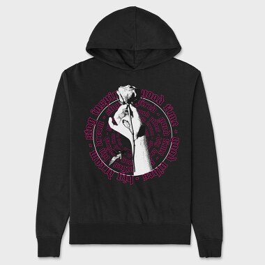 Rose in Hand, Unisex Men's Hoodie