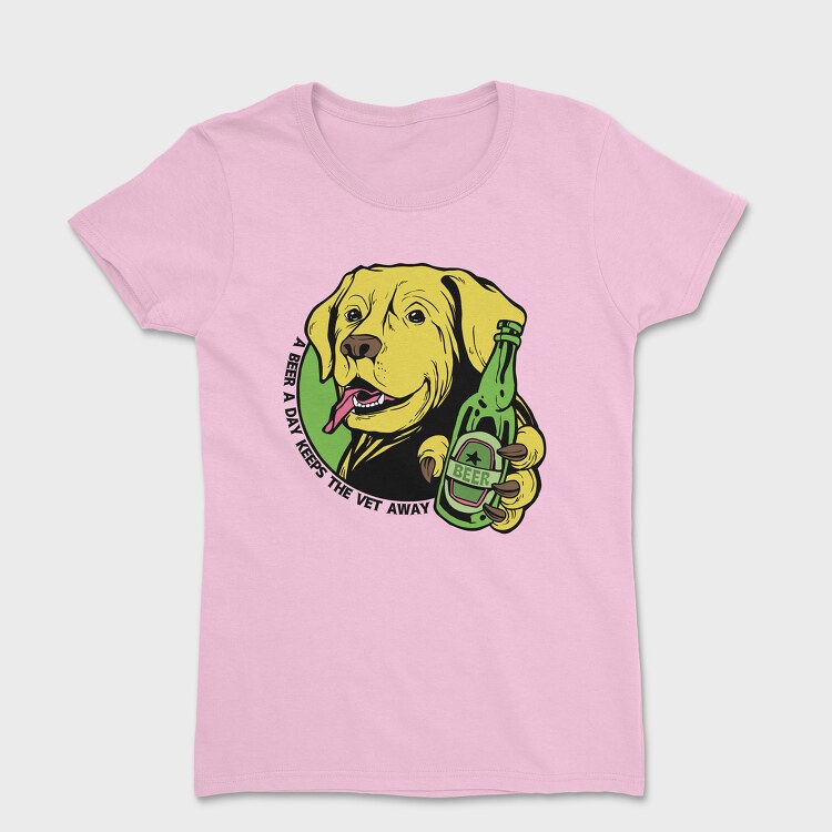 A Beer A Day Keeps Yhe Vet Away, Women's T-Shirt