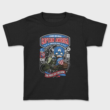 Captain America Motorcycle, Kids' T-Shirt