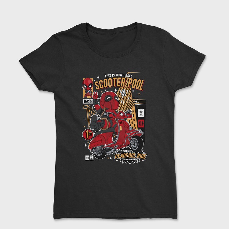 Deadpool Scooter, Women's T-Shirt