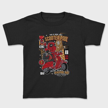 Deadpool Scooter, Kids' T-Shirt
