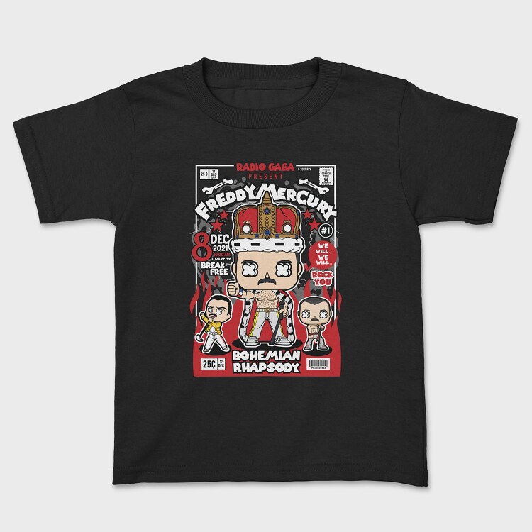 Freddy Mercury 2, Kids' T-Shirt