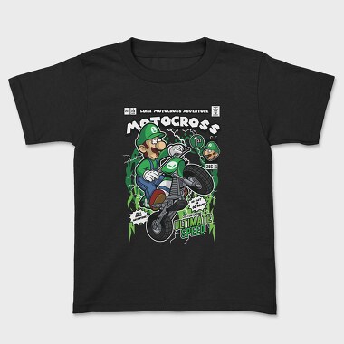 Luigi Motocross, Kids' T-Shirt