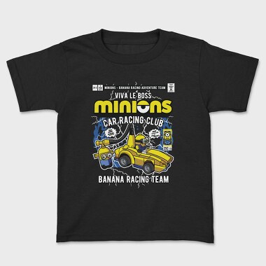 Minions Banana Racing Car, Детска Тениска