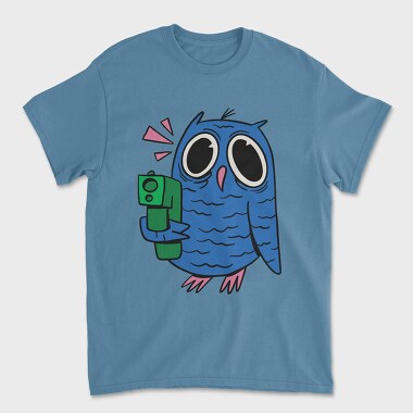 Crazy Owl Gun, Unisex Men's T-Shirt