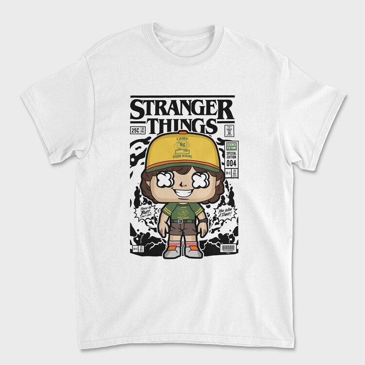 Stranger Things Dustin, Унисекс Мъжка Тениска