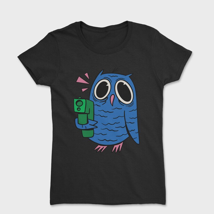 Crazy Owl Gun, Women's T-Shirt
