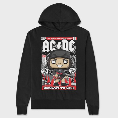 Angus Young ACDC, Unisex Men's Hoodie