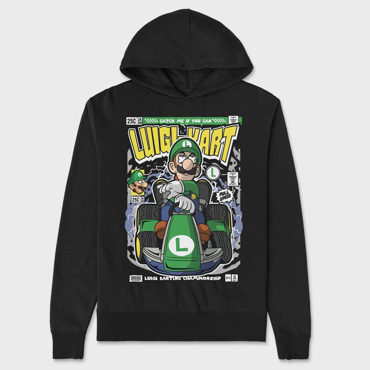 Luigi Karting, Unisex Men's Hoodie