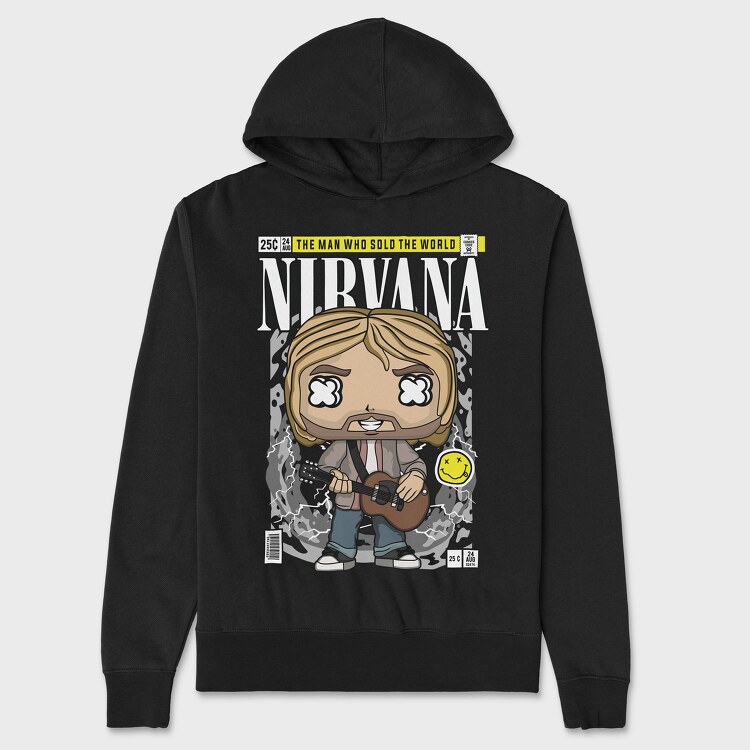 Nirvana Kurt Cobain, Unisex Men's Hoodie