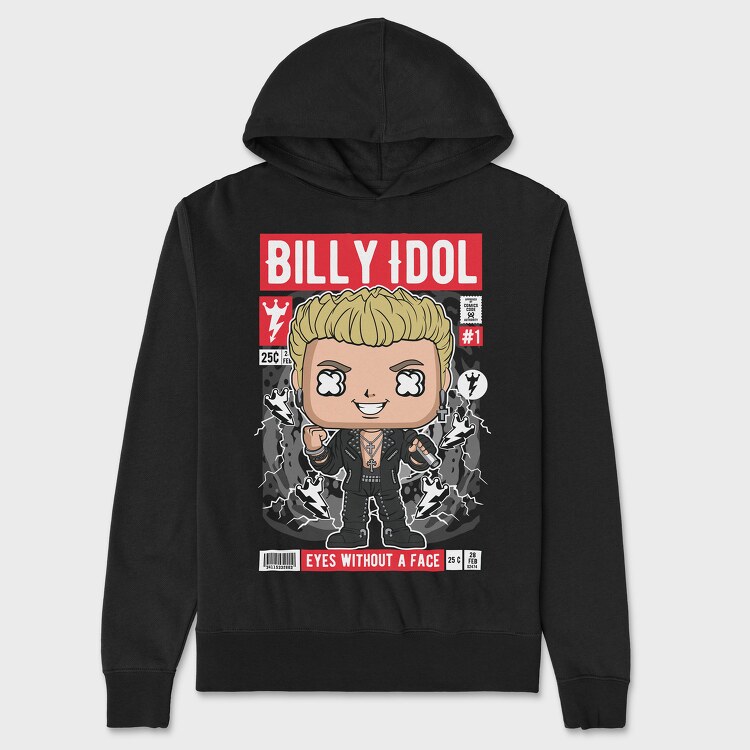 Billy Idol, Unisex Men's Hoodie
