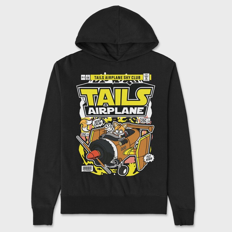 Sonic Tails Airplane, Unisex Men's Hoodie