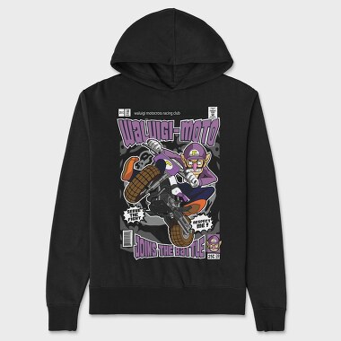 Waluigi Motocross, Unisex Men's Hoodie