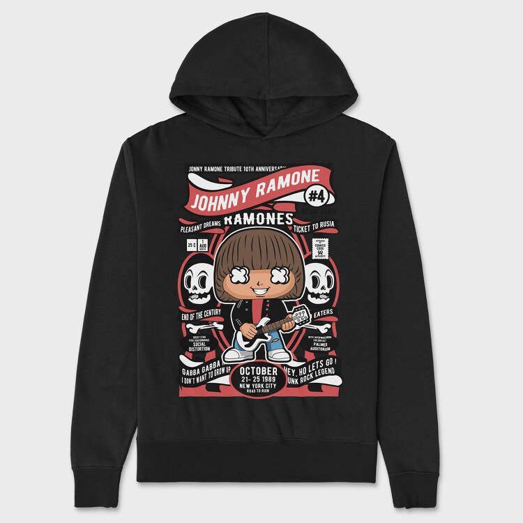 Johnny Ramone, Unisex Men's Hoodie