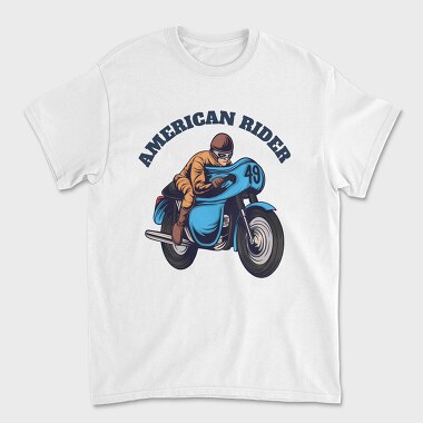 American Rider, Unisex Men's T-Shirt