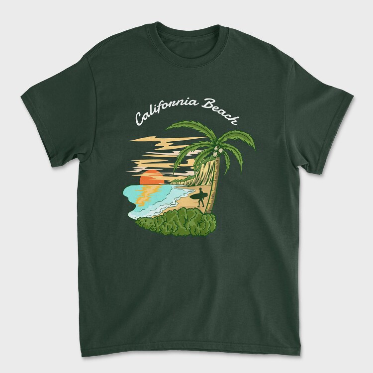 California Beach, Unisex Men's T-Shirt