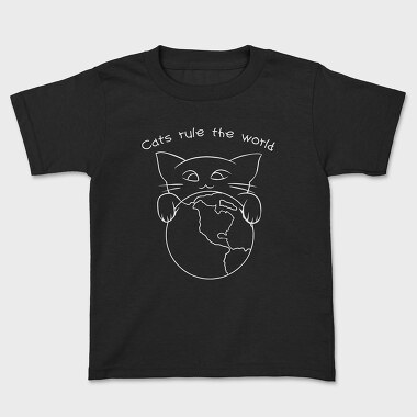 Cats Rule the World, Kids' T-Shirt