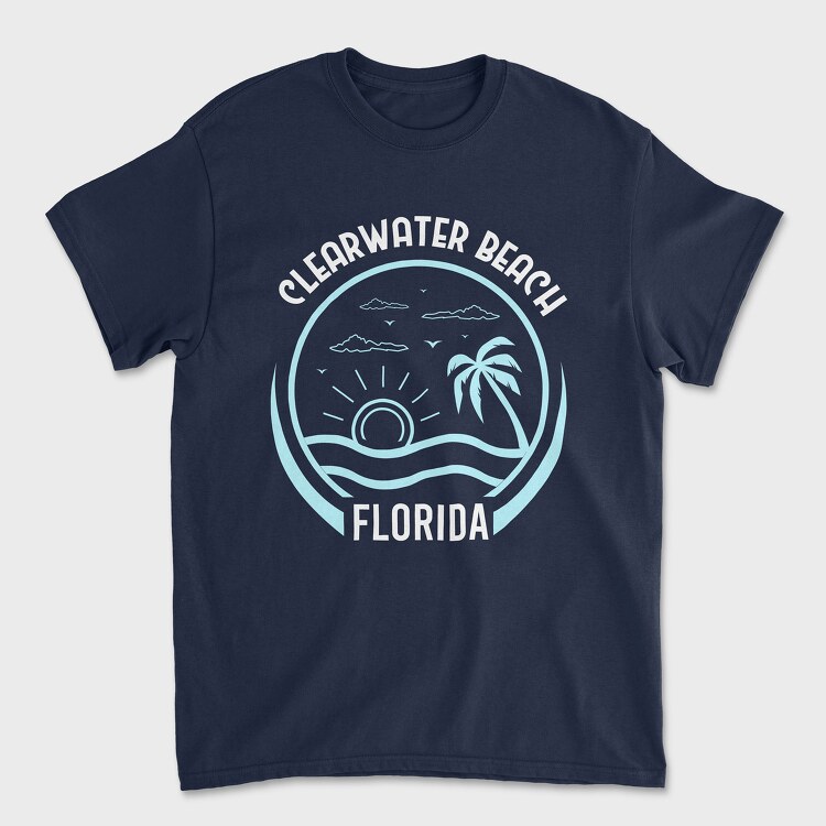 Clearwater Beach, Унисекс Мъжка Тениска