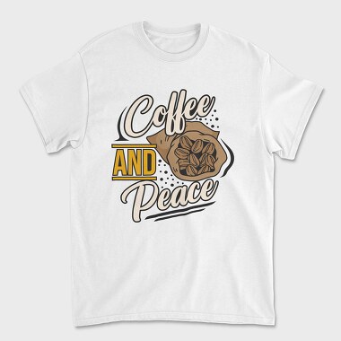 Coffee and Peace, Unisex Men's T-Shirt