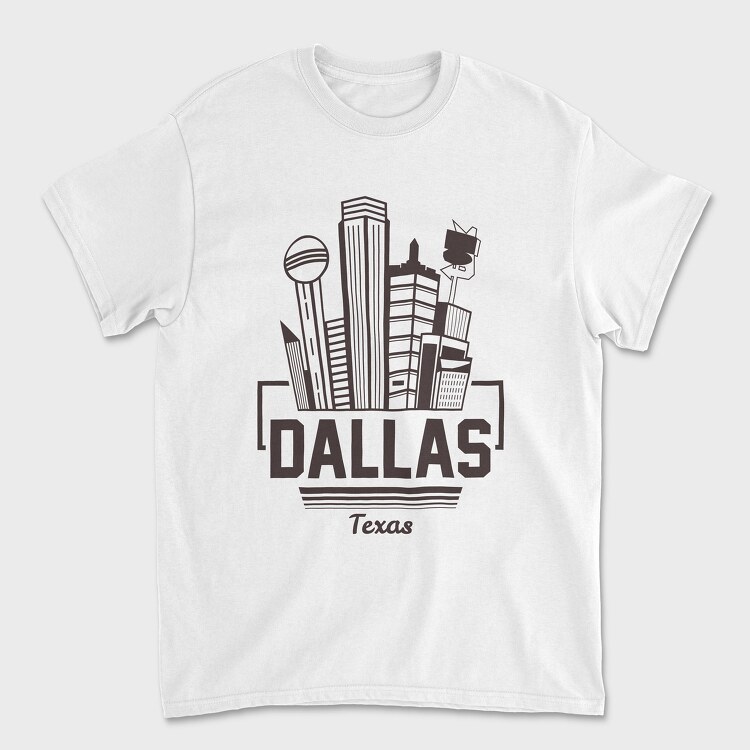Dallas, Унисекс Мъжка Тениска