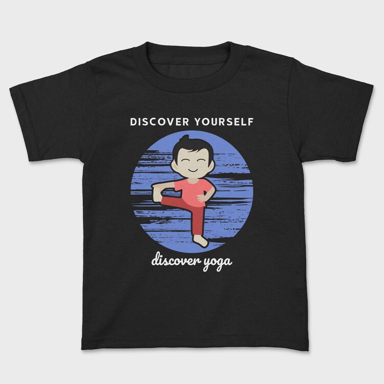 Discover Yourself Discover Yoga, Kids' T-Shirt