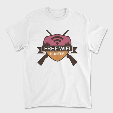 Free Wifi Hunter, Unisex Men's T-Shirt