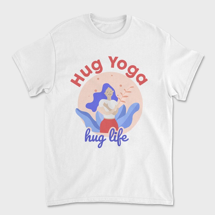 Hug Yoga Hug Life, Унисекс Мъжка Тениска