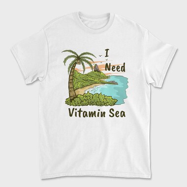I Need Vitamin Sea 2, Unisex Men's T-Shirt