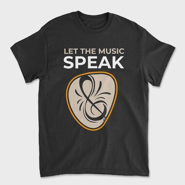 Let the Music Speak, Unisex Men's T-Shirt