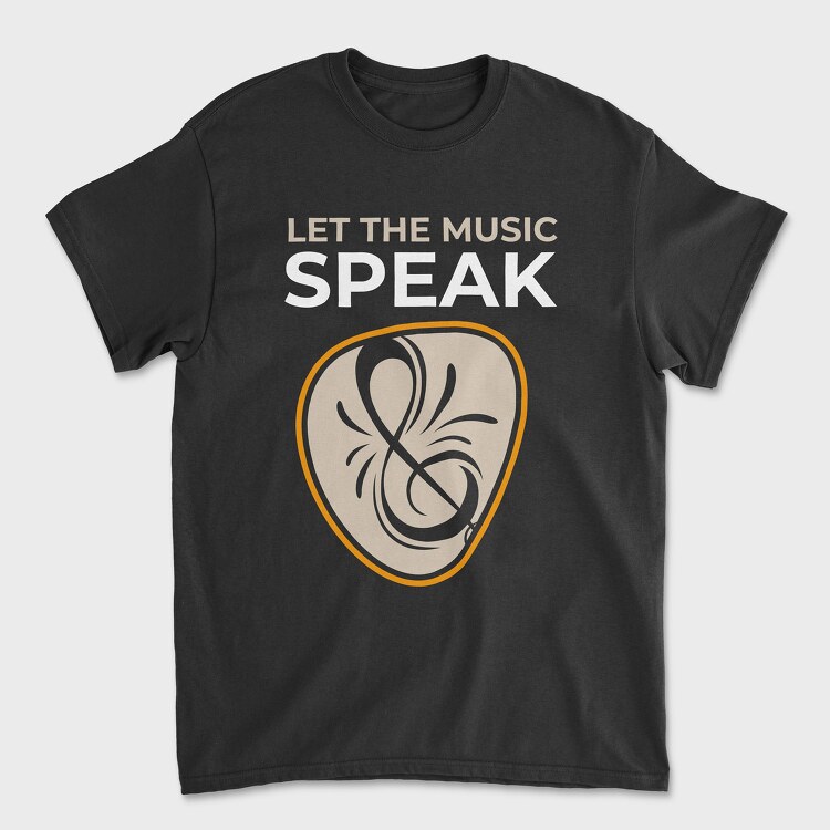 Let the Music Speak, Unisex Men's T-Shirt