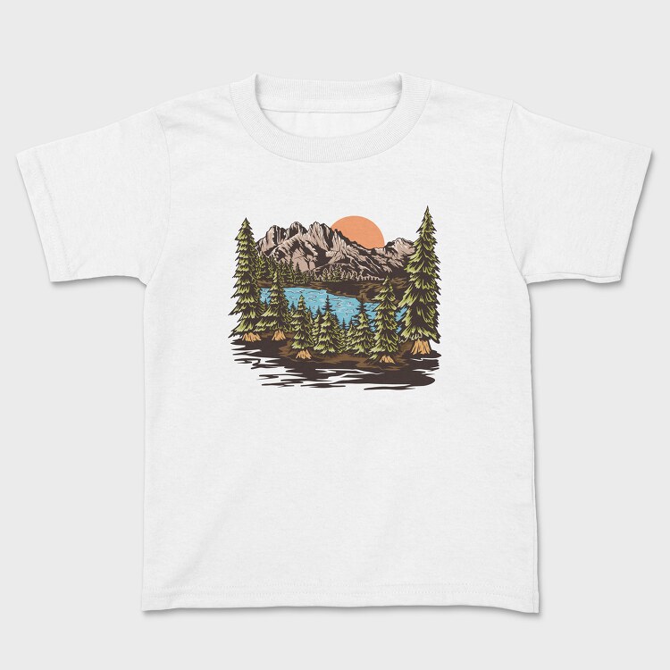 Mountain Sun Lake, Kids' T-Shirt