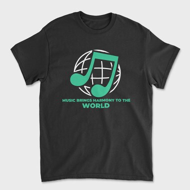 Music Brings Harmony, Unisex Men's T-Shirt