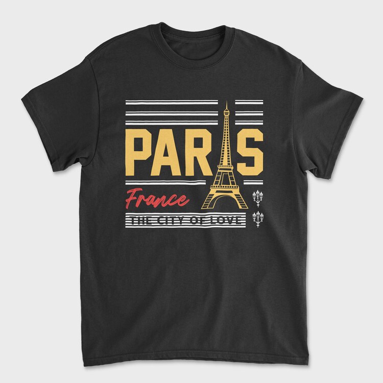 Paris, Унисекс Мъжка Тениска