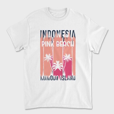 Pink Beach, Unisex Men's T-Shirt