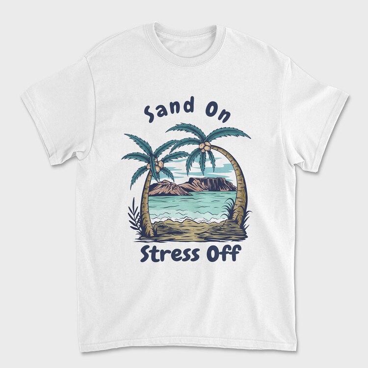 Sand on Stress Off, Унисекс Мъжка Тениска