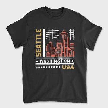 Seattle, Unisex Men's T-Shirt