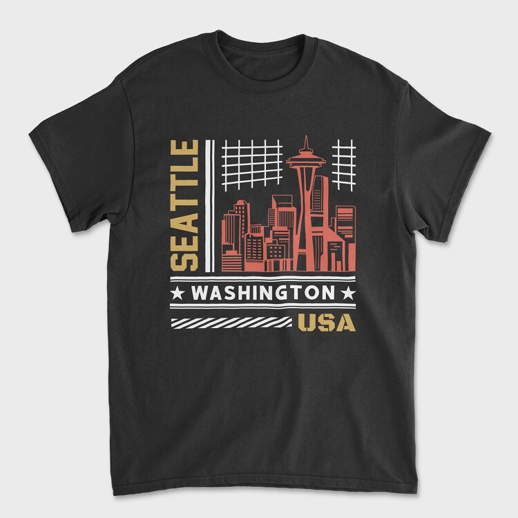Seattle, Unisex Men's T-Shirt