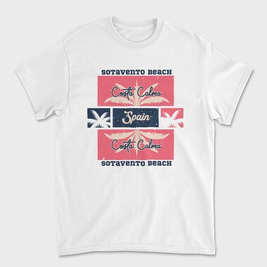 Sotavento Beach, Unisex Men's T-Shirt