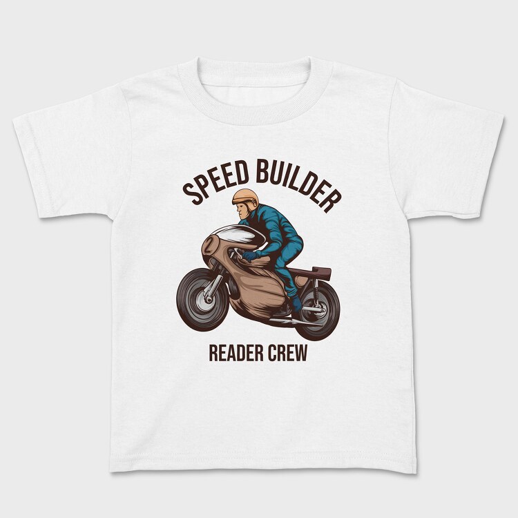 Speed Builder, Kids' T-Shirt
