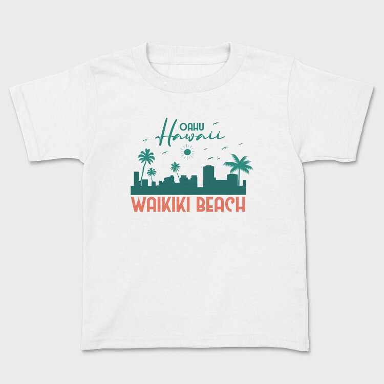 Waikiki Beach, Kids' T-Shirt