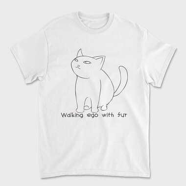 Walking Ego With Fur, Unisex Men's T-Shirt