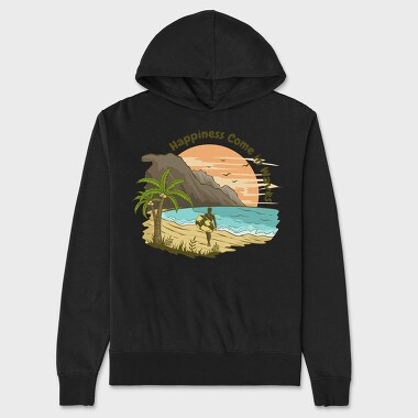 Happiness Come in Waves 2, Unisex Men's Hoodie