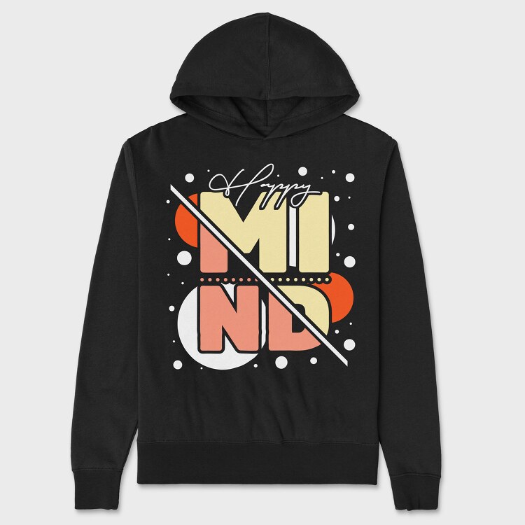 Happy Mind, Unisex Men's Hoodie
