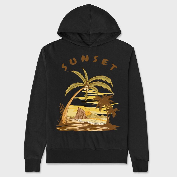 Sunset, Unisex Men's Hoodie