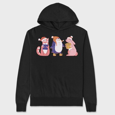 Christmas Animals, Unisex Men's Hoodie