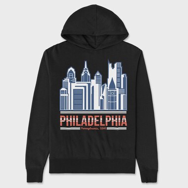 Philadelphia, Unisex Men's Hoodie